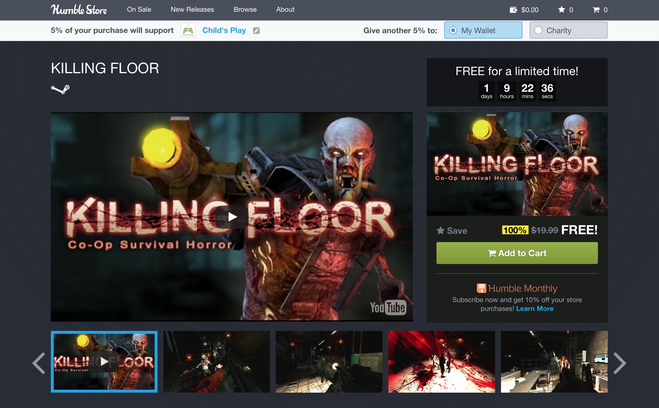 Hưởng ứng Steam Summer Sale, Humble Bundle tặng game Killing Floor trị giá $20