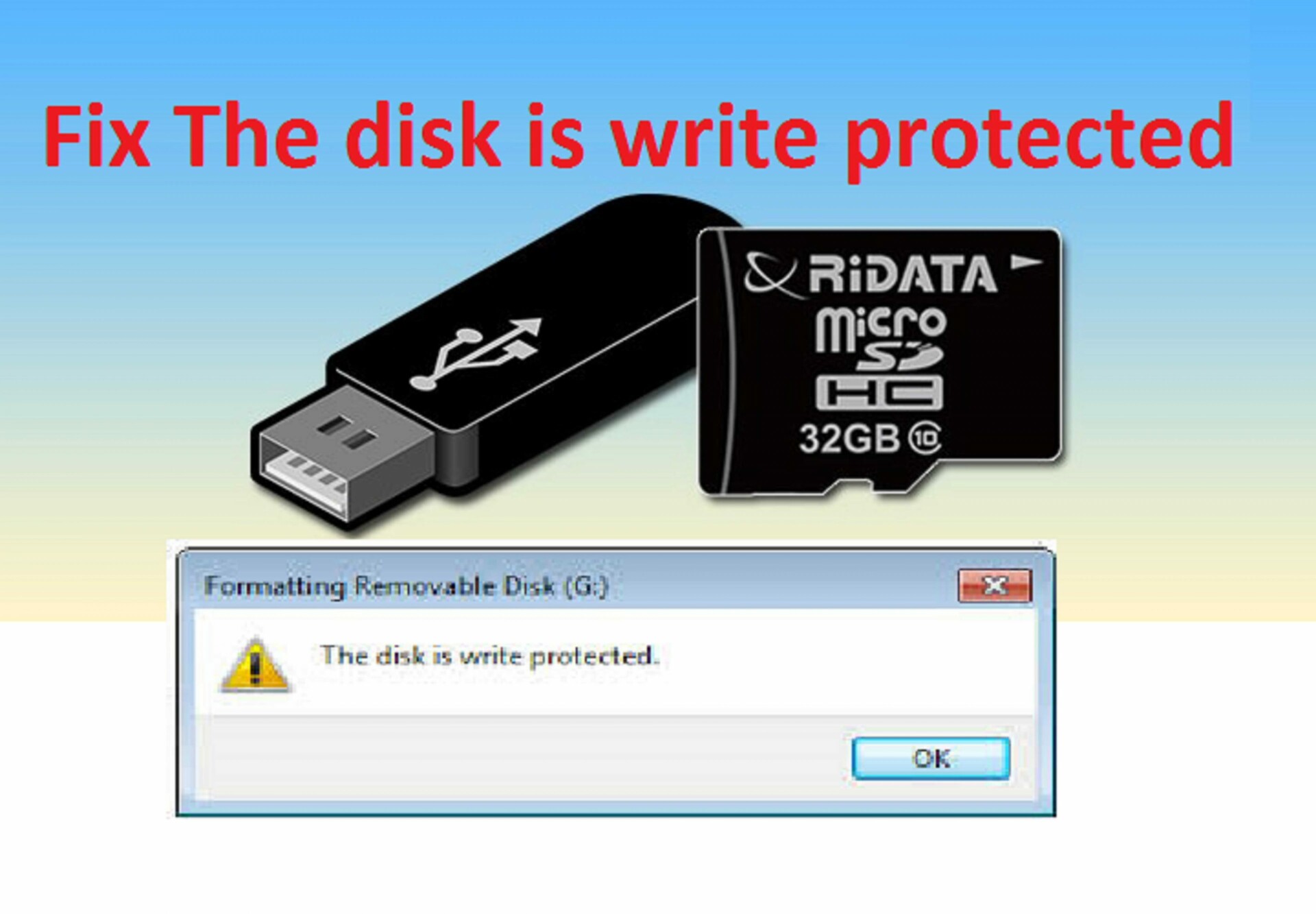 7 cách khắc phục, sửa lỗi “Write Protection” trên USB