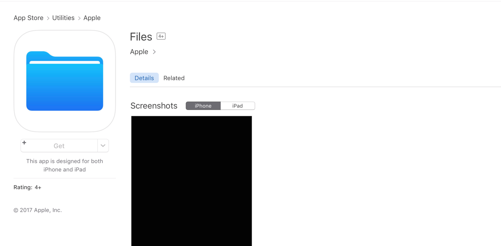 Ứng dụng “Files” bất ngờ xuất hiện trên App Store, Apple sẽ cho phép quản lý file kể từ iOS 11?