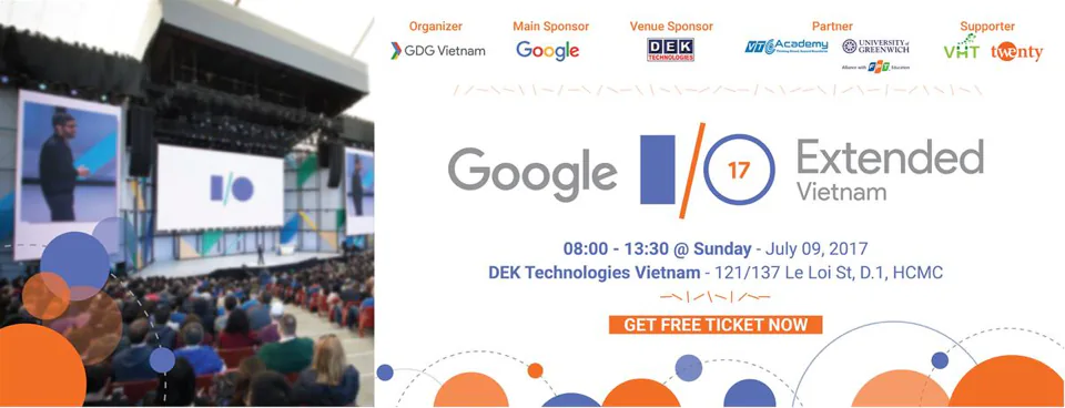 Mời tham gia Google I/O Extended Việt Nam 2017 tại TP. HCM