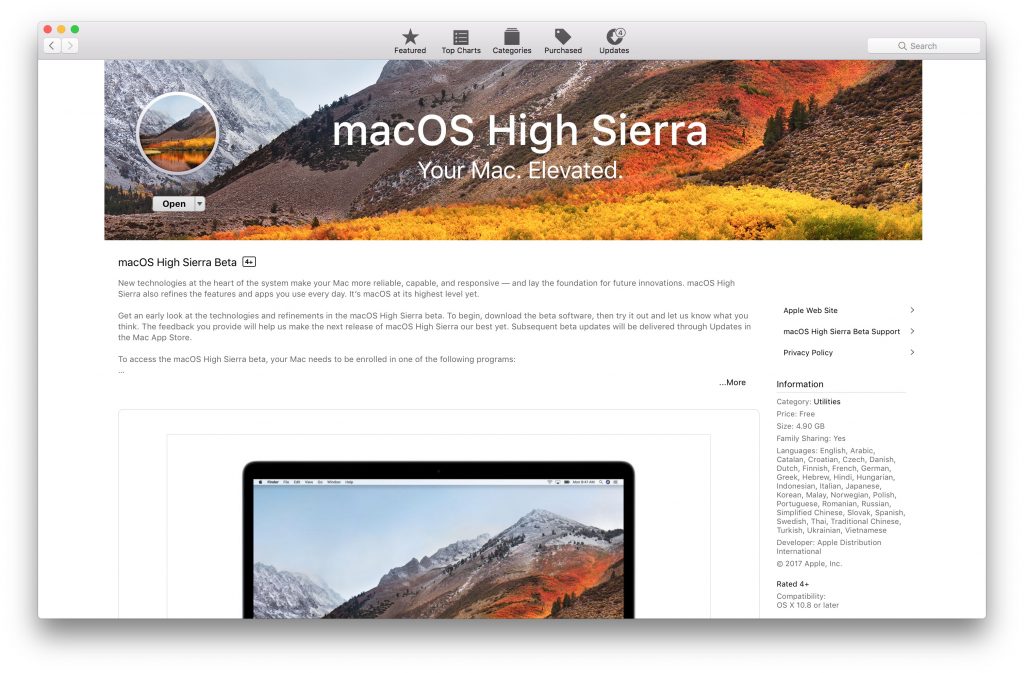 Apple cập nhật beta 7 cho iOS 11, macOS HighSierra, watchOS 4 và tvOS 11