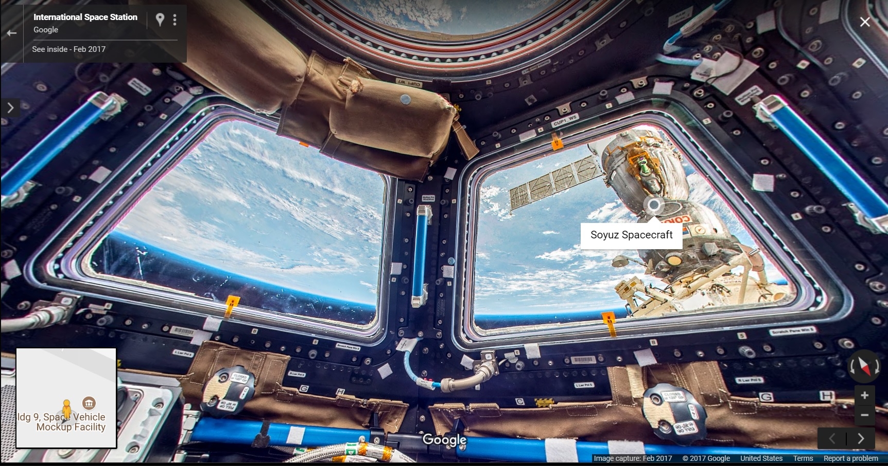 Tham quan trạm du hành không gian ISS bằng Google Street View