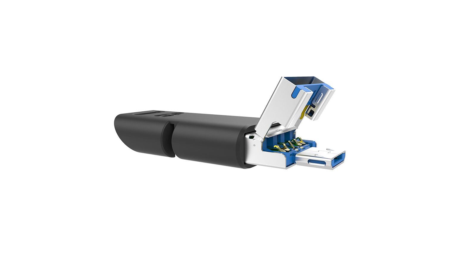 Bộ nhớ flash 3 trong 1 hỗ trợ cả USB Type-A, USB Micro-B và USB-C