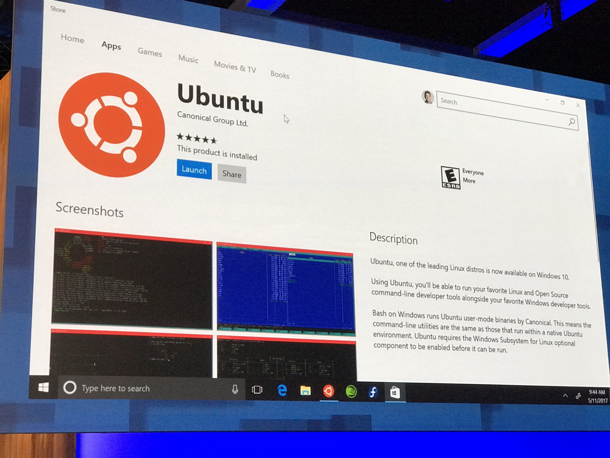 Ubuntu đã có mặt trên Windows Store, mời tải về