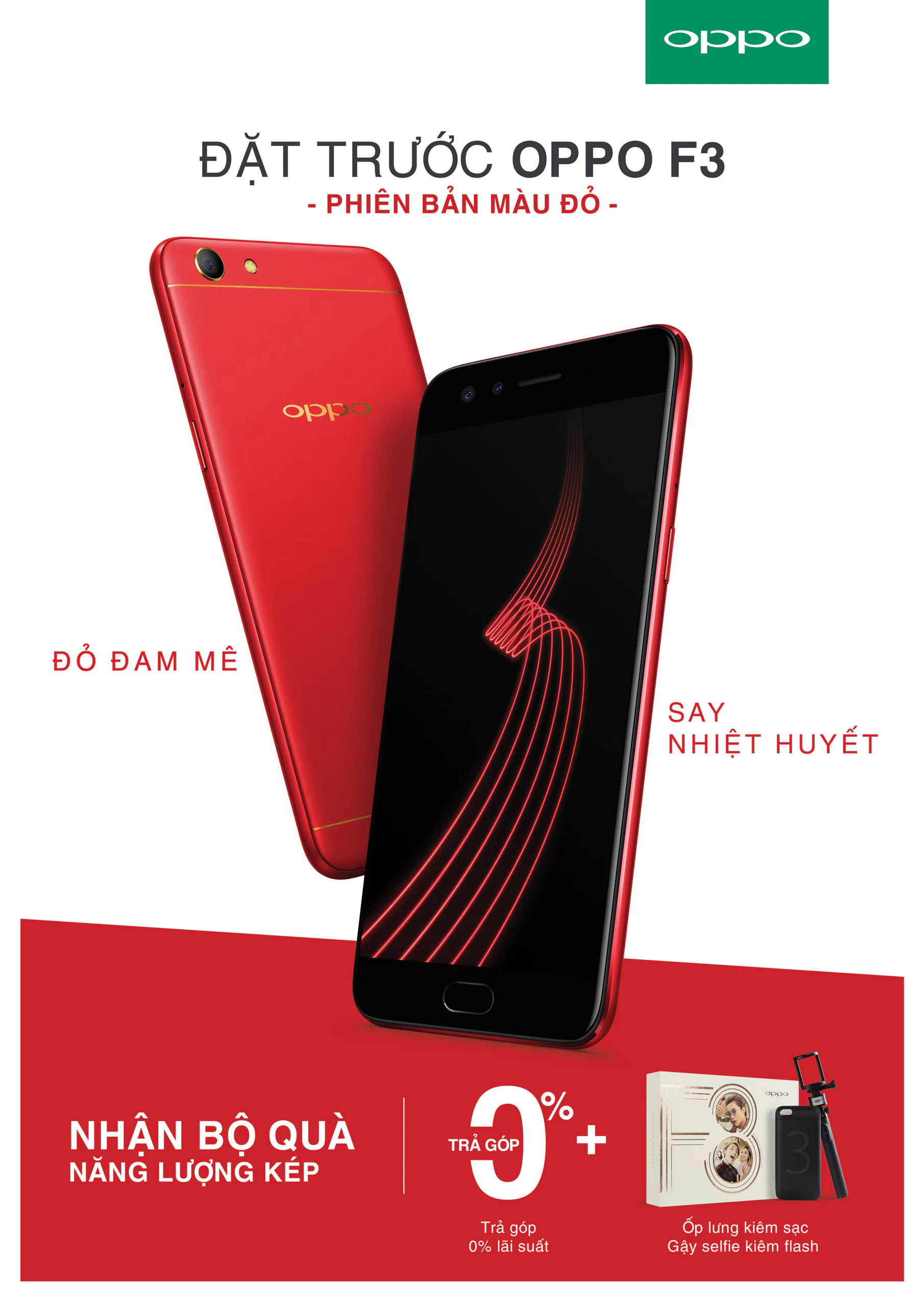 OPPO F3 ra mắt phiên bản đặc biệt màu đỏ, hướng tới nguồn năng lượng đầy nhiệt huyết