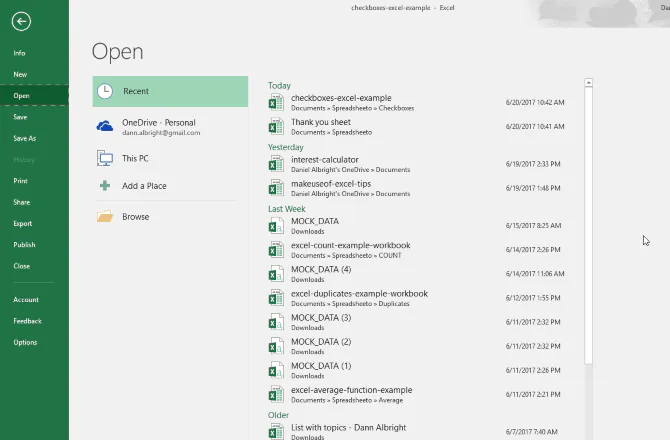 Các khôi phục tập tin Excel chưa lưu trên Windows 10