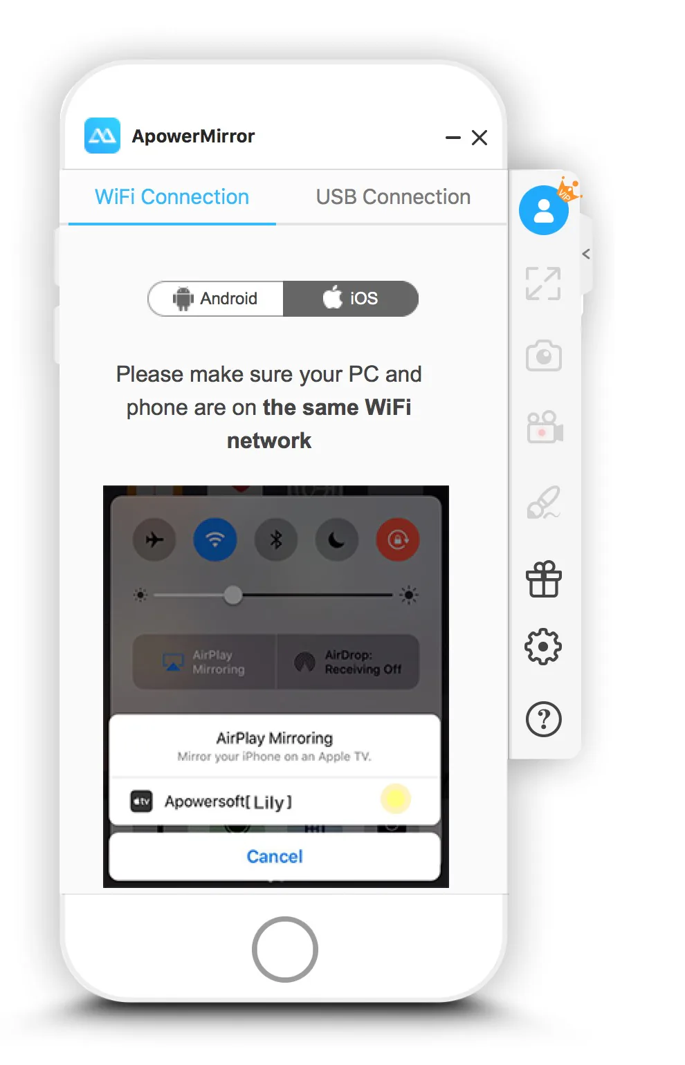 Xuất màn hình từ iOS, Android lên máy tính với ApowerMirror