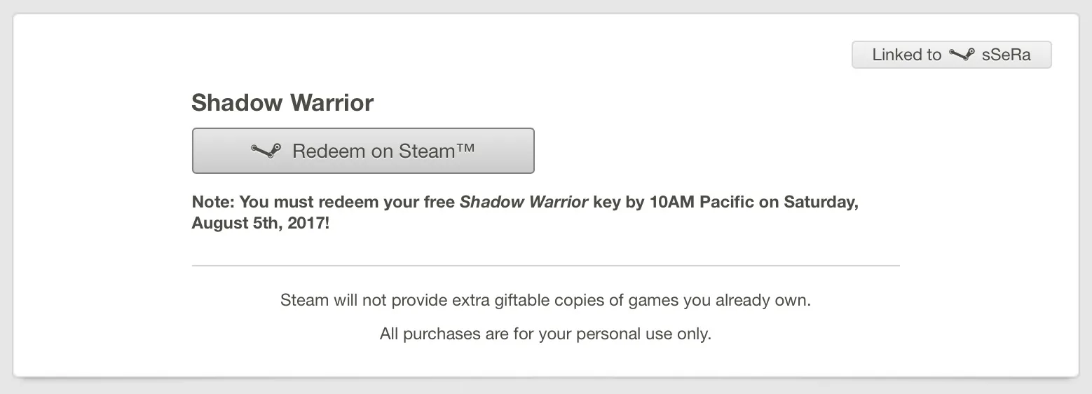 Humble Bundle tặng miễn phí game Shadow Warrior: Special Edition trị giá $49.99
