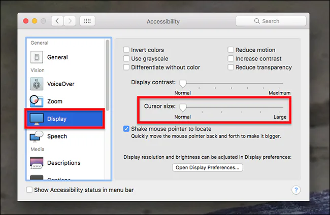Hướng dẫn cách tăng kích thước con trỏ chuột trên macOS
