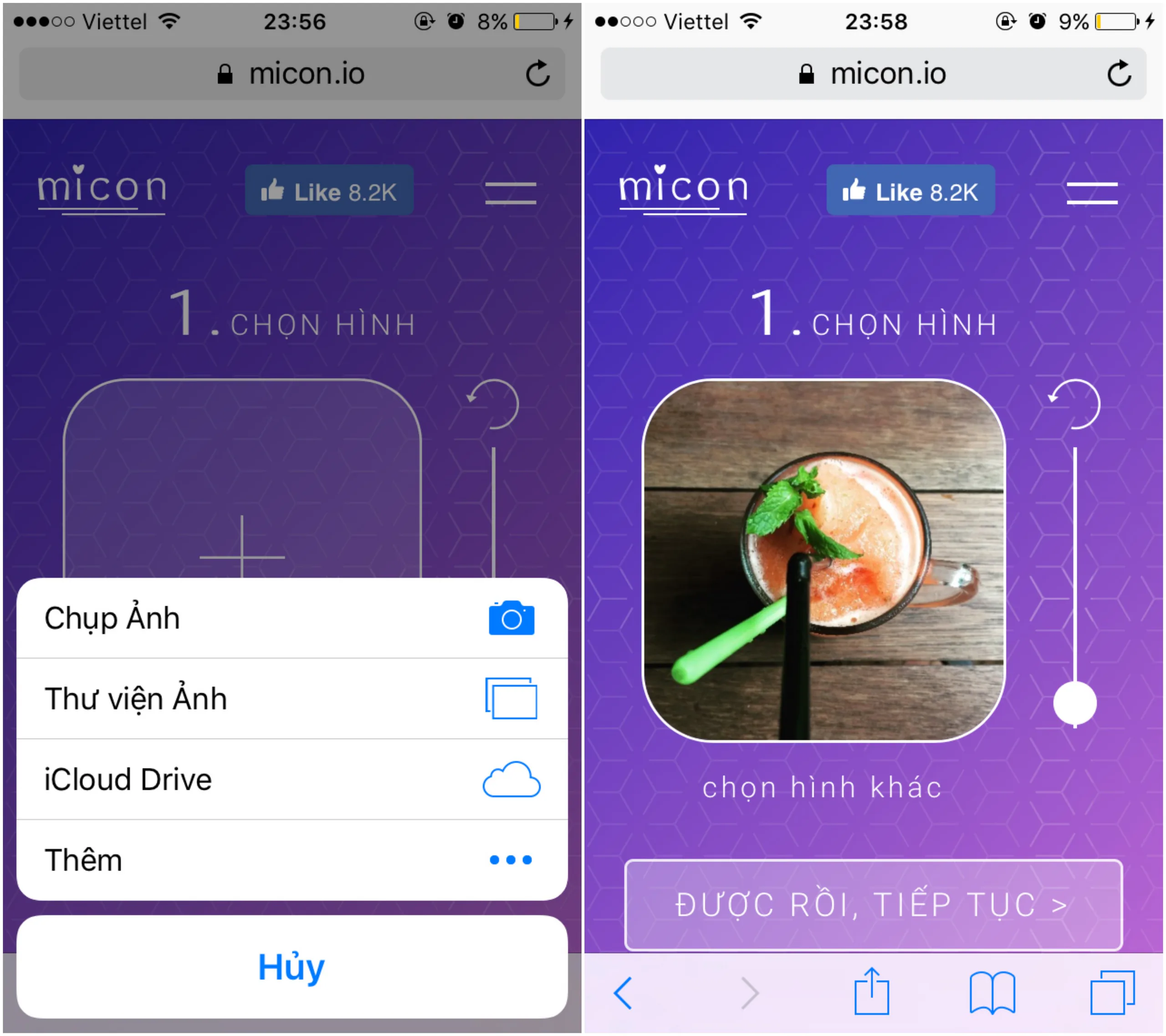 Thay đổi icon ứng dụng cho iOS và Android với micon.io