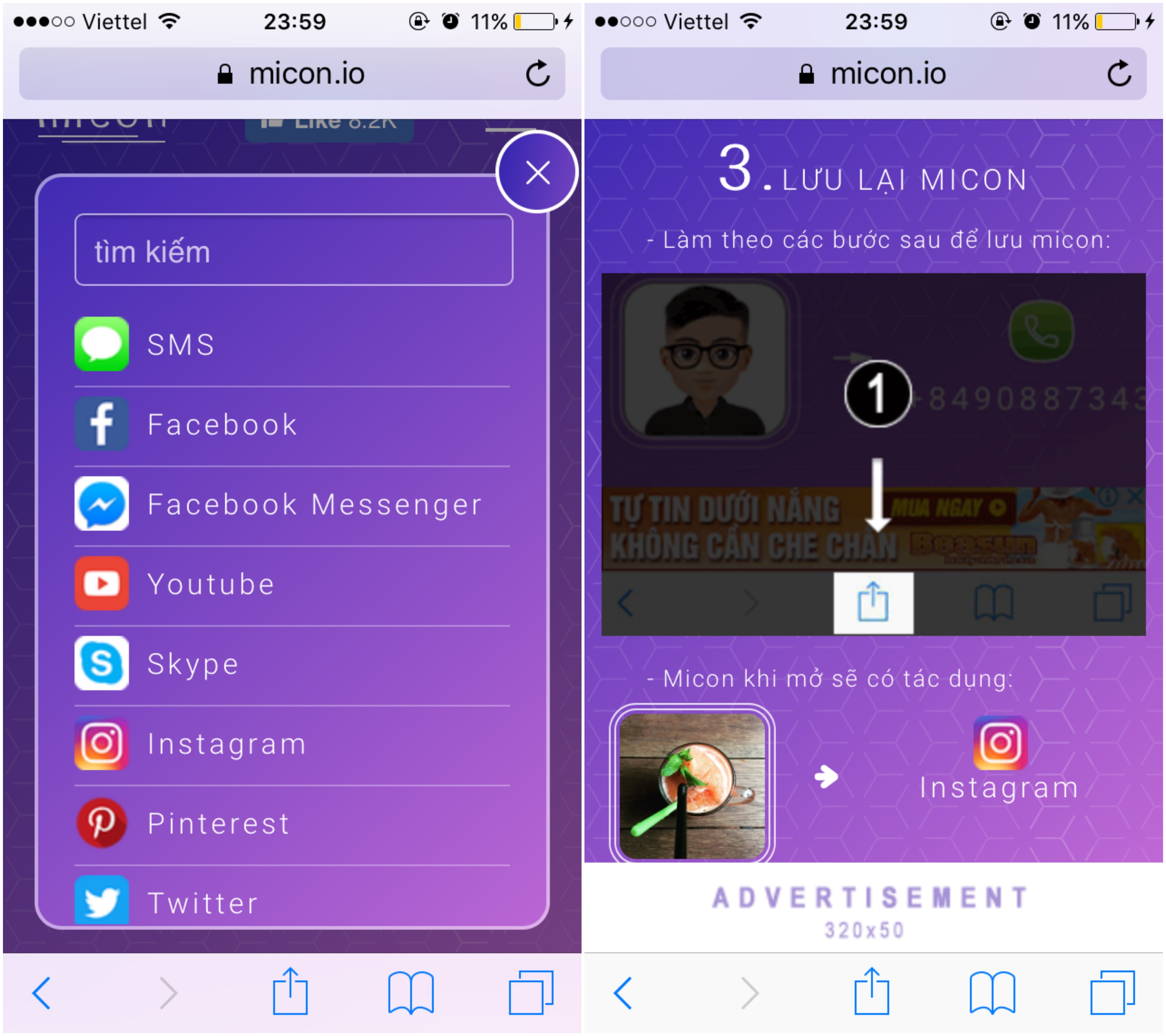 Thay đổi icon ứng dụng cho iOS và Android với micon.io