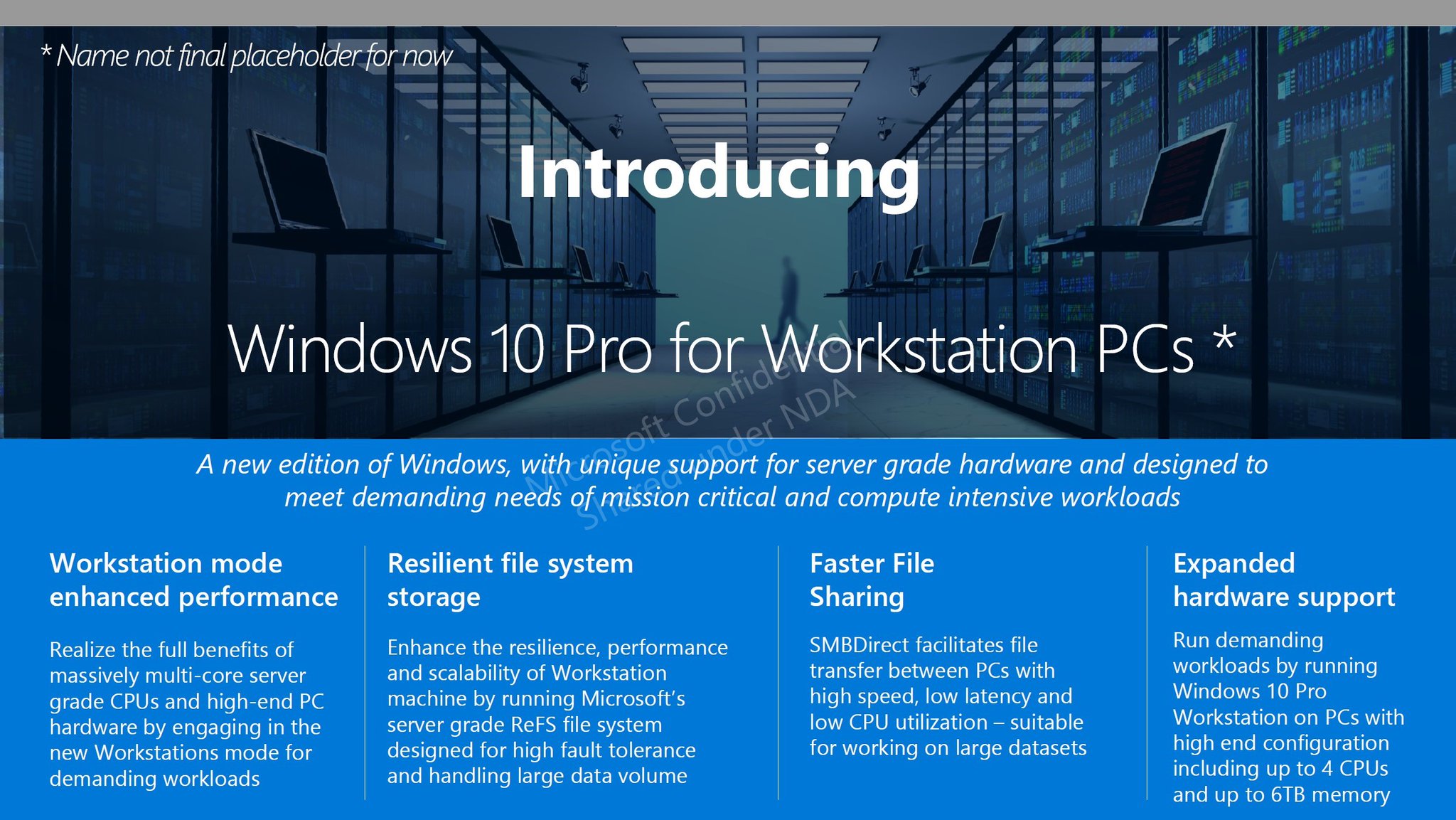 Windows 10 Pro for Workstations, khác biệt đến từ cái tên