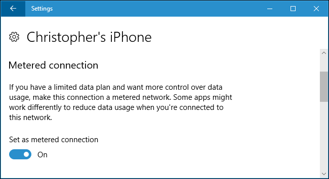 Hướng dẫn hạn chế dữ liệu khi đang sử dụng mạng di động thông qua Tethering trên Windows 10