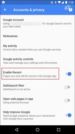 Cách xóa lịch sử tìm kiếm trên Google Android