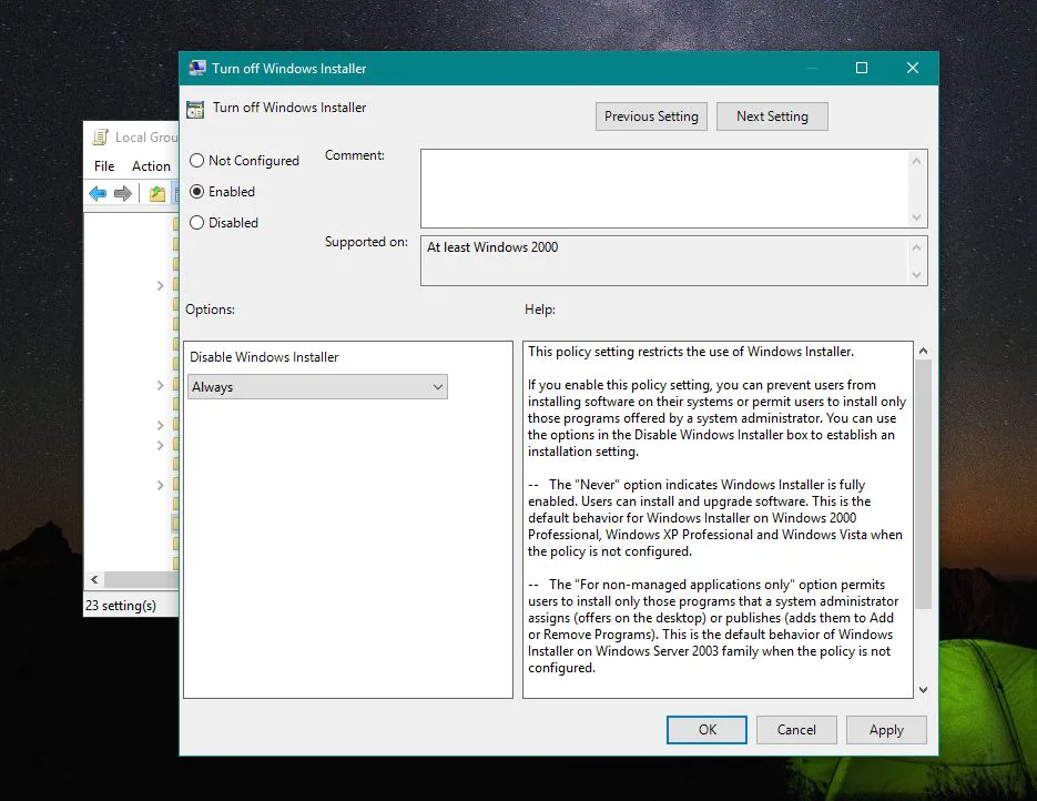 [Windows] Ngăn người khác cài phần mềm lên máy tính của bạn