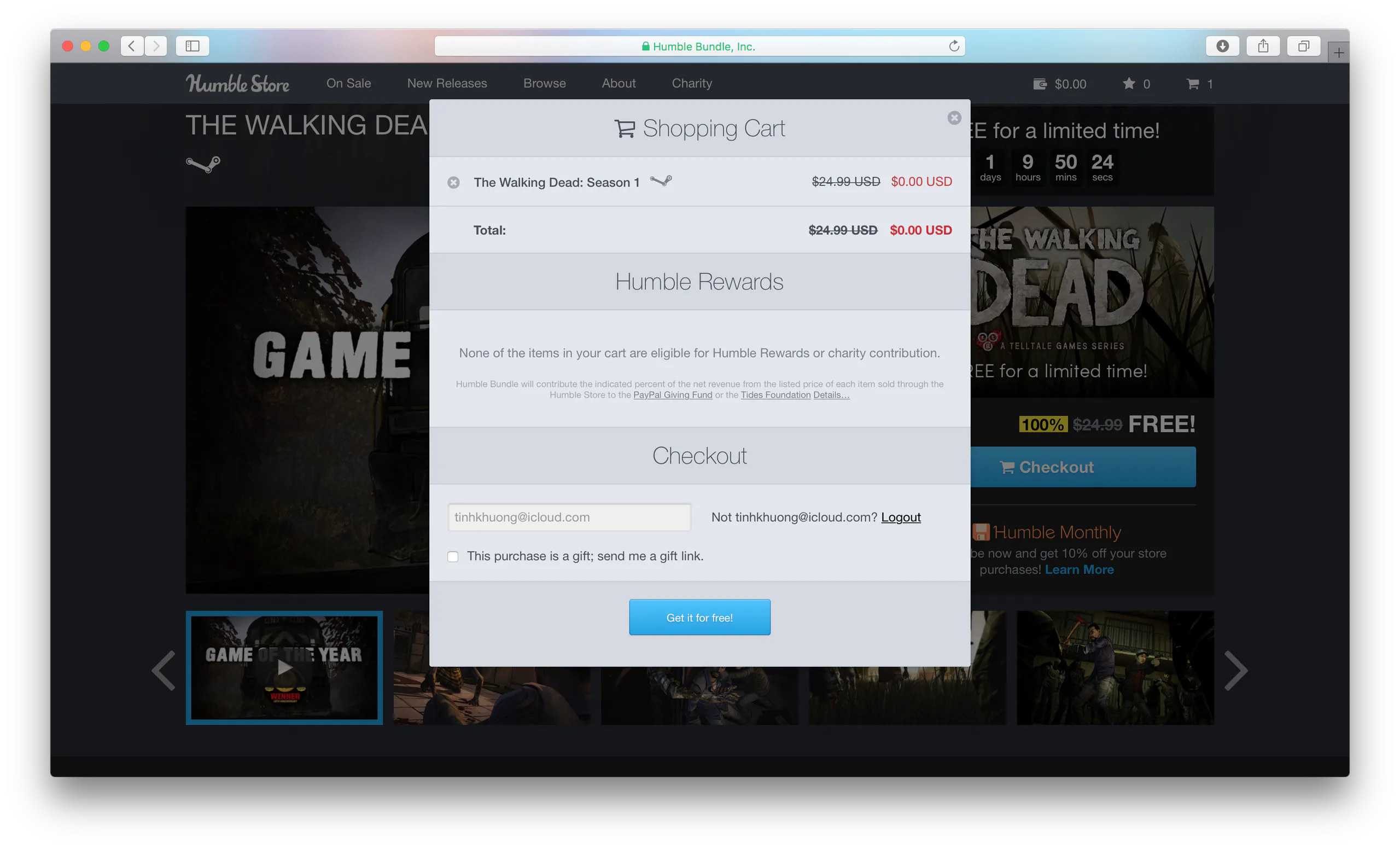 Tựa game The Walking Dead đang được miễn phí trên Humble Bundle, trị giá $25