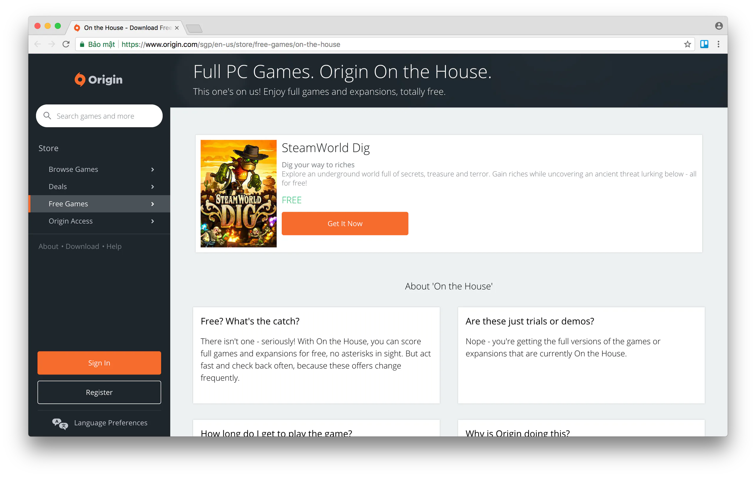 Origin tặng game SteamWorld Dig trị giá $10, game đào mỏ đậm chất miền viễn Tây