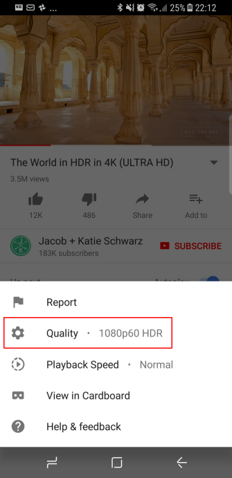 Ứng dụng Youtube trên Android bắt đầu hỗ trợ video HDR