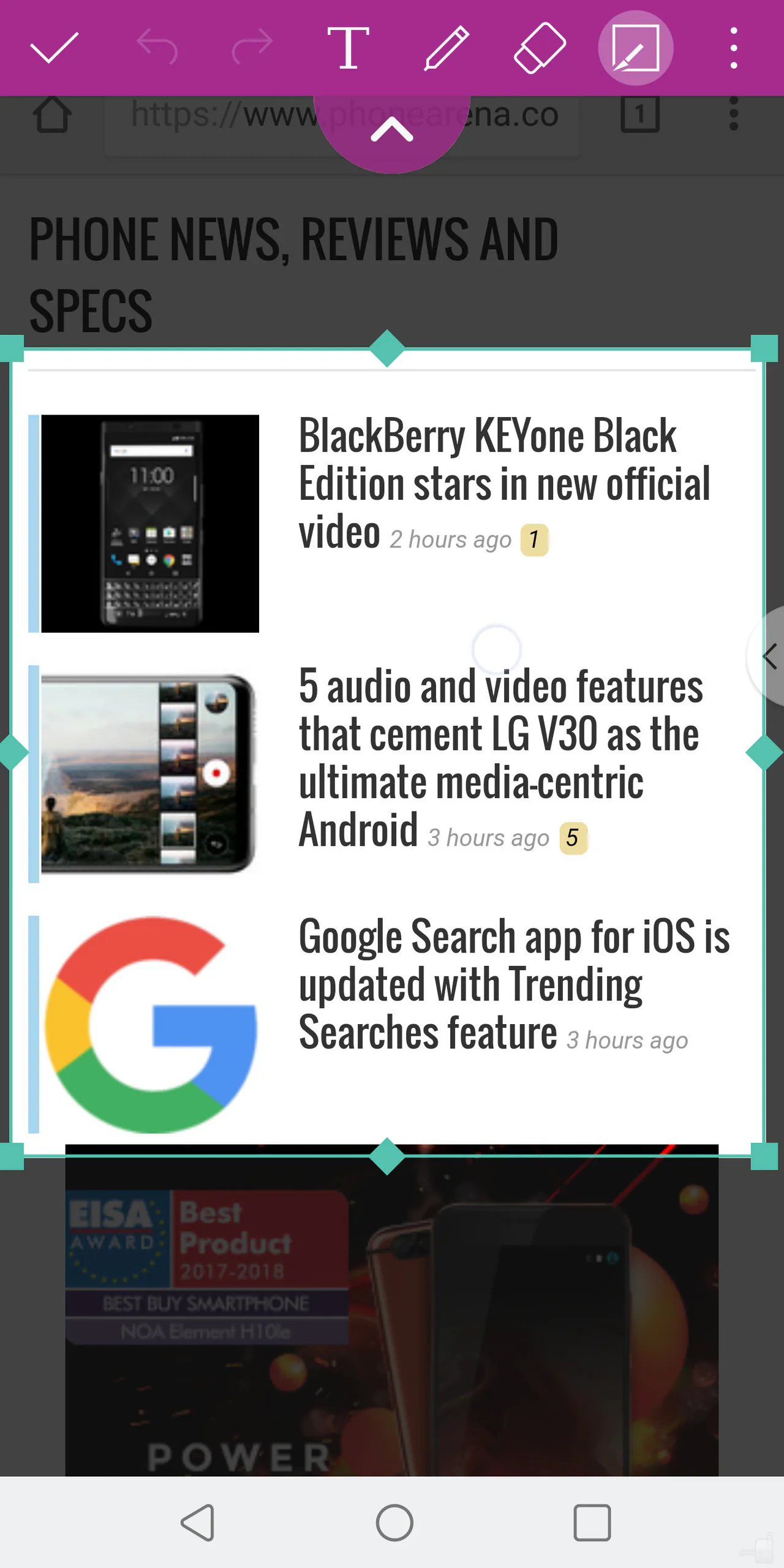 Floating Bar trên LG V30 là gì và nó làm được những gì?