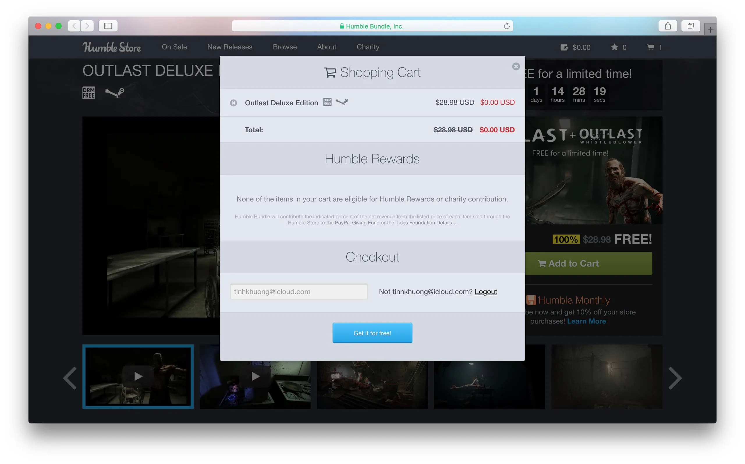 Outlast Deluxe Edition đang được tặng miễn phí trên Humble Bundle
