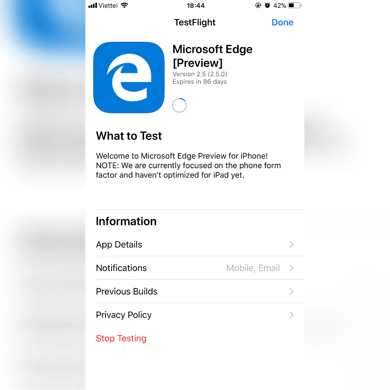 Microsoft Edge đã có bản thử nghiệm iOS và Android, có thể tải về dùng thử