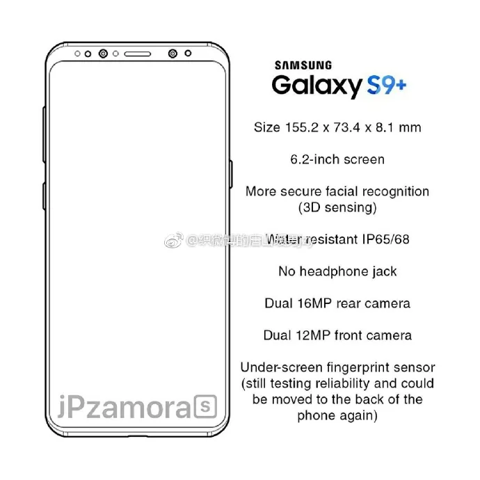 Rò rỉ thông tin cấu hình Galaxy S9 / S9+, không có jack cắm tai nghe