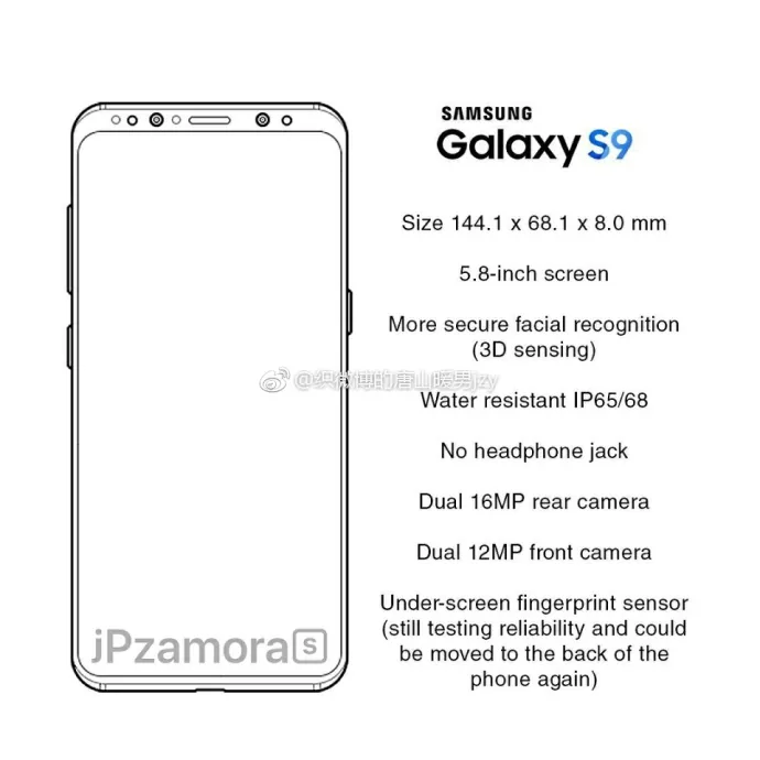 Rò rỉ thông tin cấu hình Galaxy S9 / S9+, không có jack cắm tai nghe