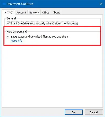 Cách thiết lập Files On-Demand trên Windows 10 Fall Creators Update