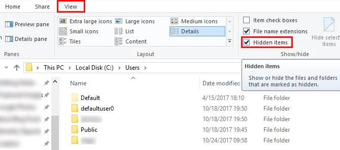 Cách đơn giản để hiện những tập tin và thư mục bị ẩn trên Windows