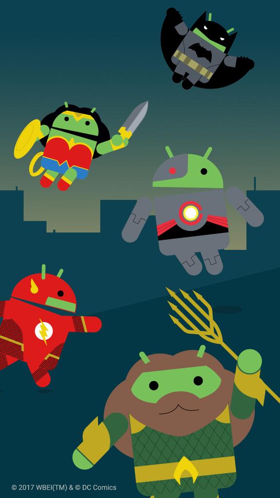 Google vừa cho ra mắt bộ hình nền mang phong cách Justice League cho Android