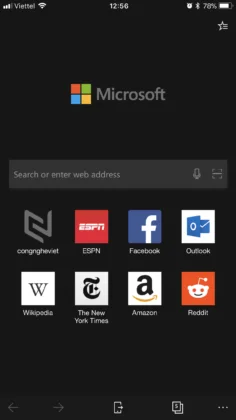 Microsoft Edge cho iOS và Android cập nhật, thêm giao diện Dark Mode, khắc phục hao pin