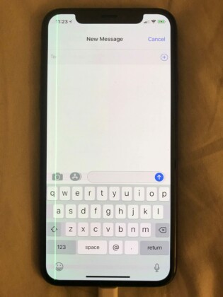 Nhiều iPhone X lỗi màn hình, xuất hiện dải kẻ sọc màu xanh