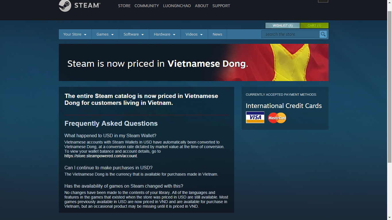 Sau tất cả, game trên Steam đã chính thức được định giá bằng tiền Việt Nam (VND)