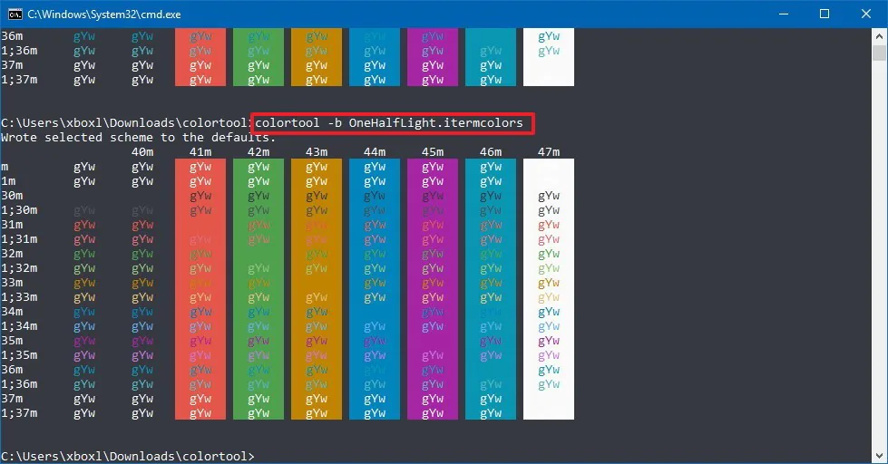 Cách thay đổi màu sắc của Command Prompt trên Windows 10
