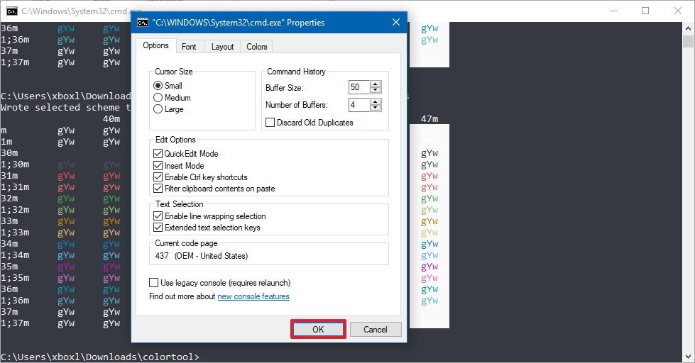 Cách thay đổi màu sắc của Command Prompt trên Windows 10