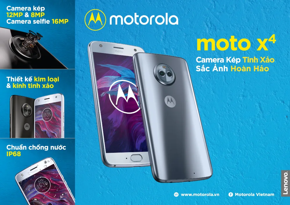 Motorola chính thức ra mắt moto X4 tại Việt Nam: Camera kép, Snapdragon 630, 9.9 triệu