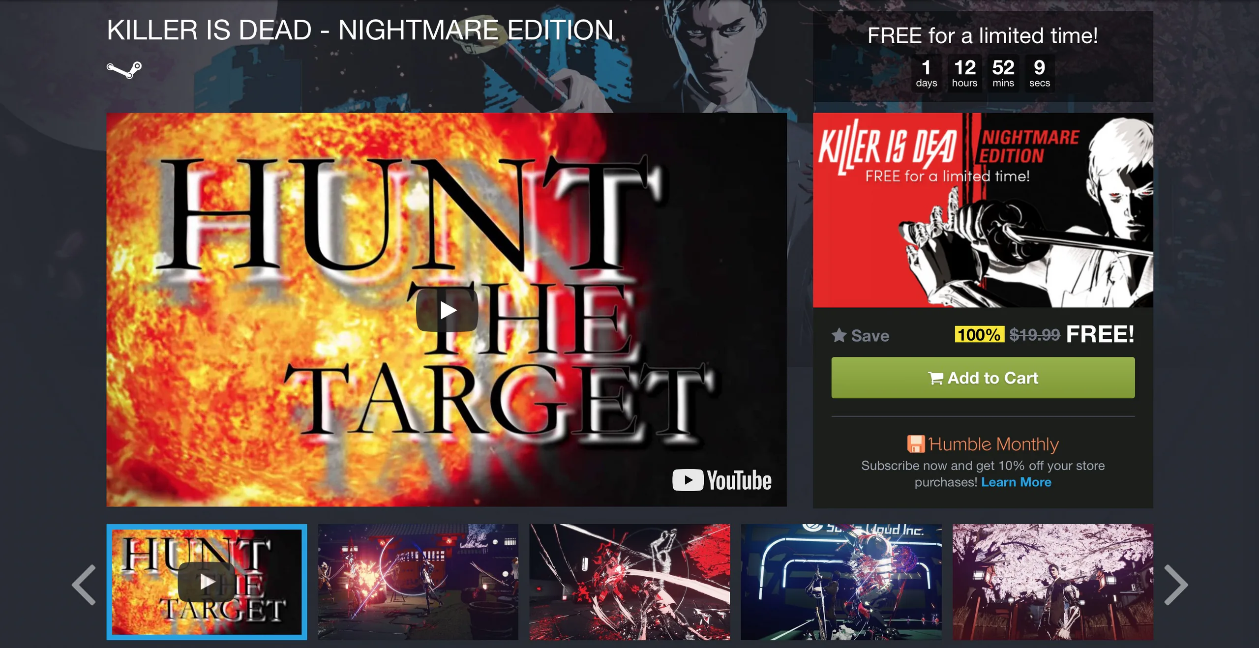Humble Bundle tặng game Killer is Dead - Nightmare Edition