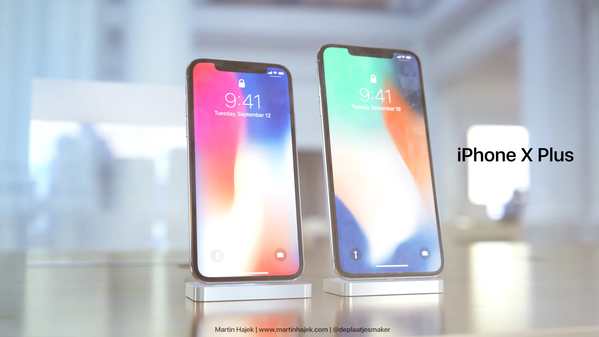 Hình ảnh render mới nhất của iPhone X Plus 6.7-inch