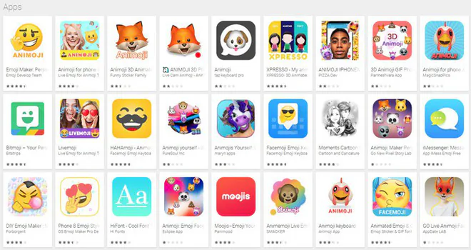 Ứng dụng Animoji cho Android là lừa đảo