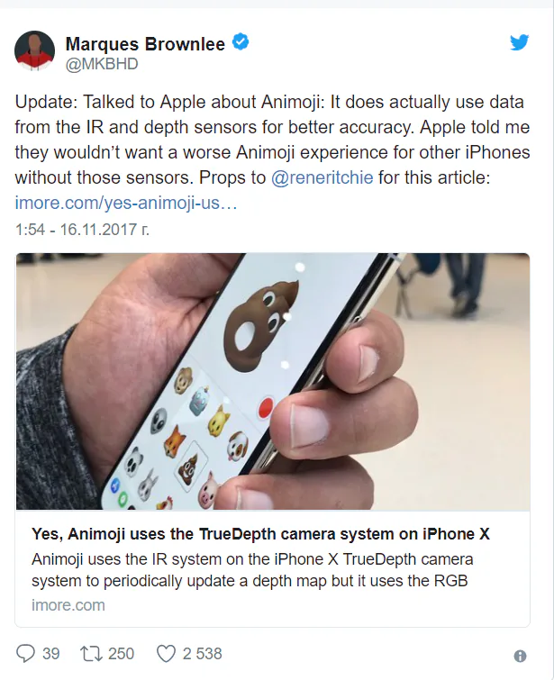 Apple cho biết tính năng Animoji có thể hoạt động với iPhone 8/8 Plus nhưng trải nghiệm sẽ không bằng iPhone X