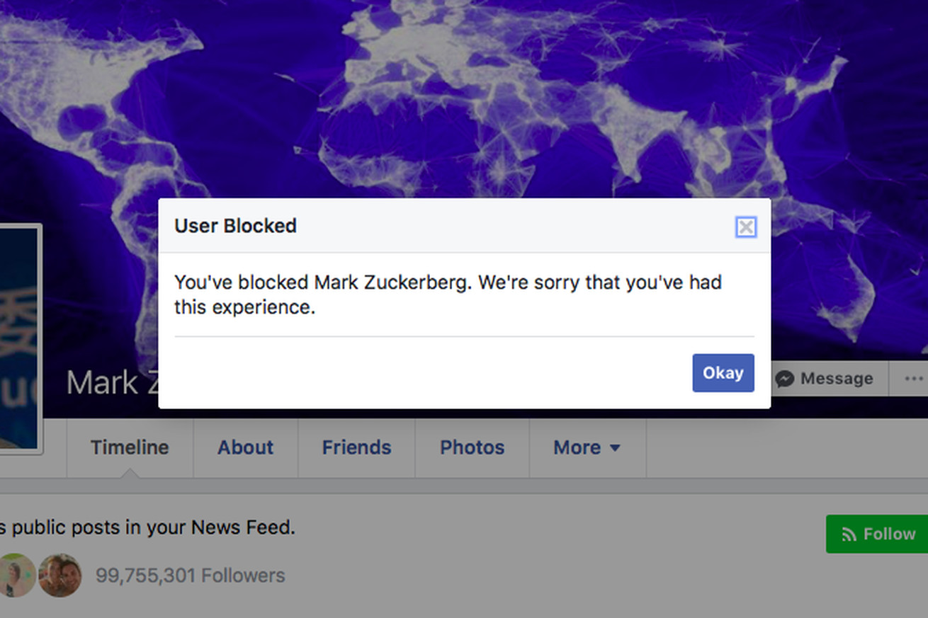 Cuối cùng bạn cũng có thể block được Mark Zuckerberg trên Facebook
