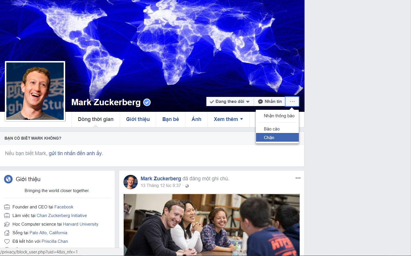 Cuối cùng bạn cũng có thể block được Mark Zuckerberg trên Facebook