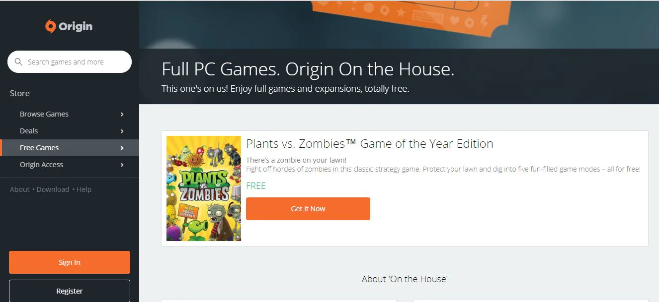 Plants vs Zombies đang được miễn phí trên Origin