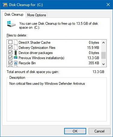 7 cách giải phóng ổ cứng hiệu quả trên Windows 10