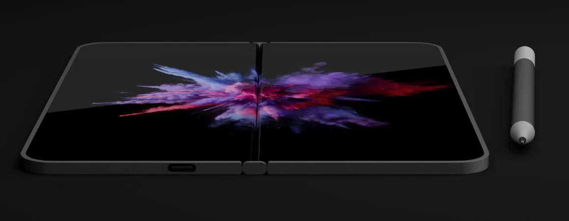 Lộ hình ảnh render của mẫu máy tính bảng có thể gập đôi của Microsoft