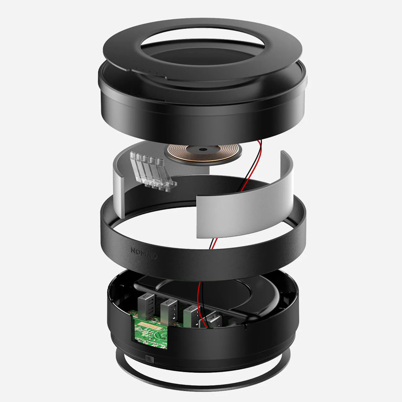 Nomad Wireless Hub: sạc không dây tích hợp đến 4 cổng sạc USB