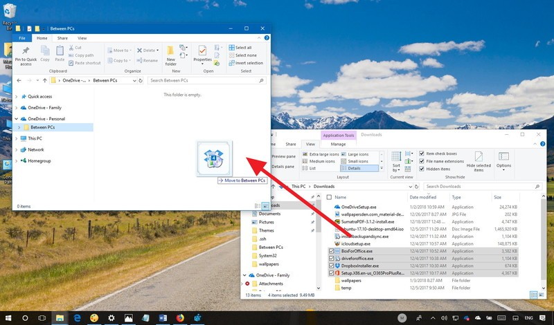 add files onedrive windows10