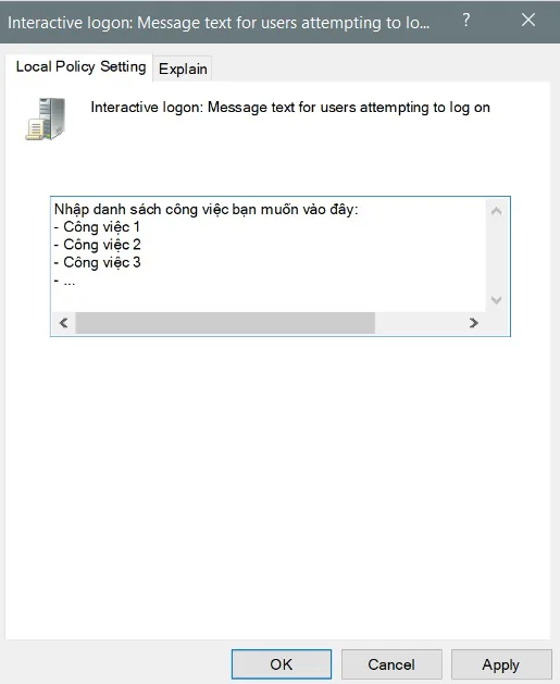 Tạo ghi chú nhắc nhở ngay khi khởi động Windows 10