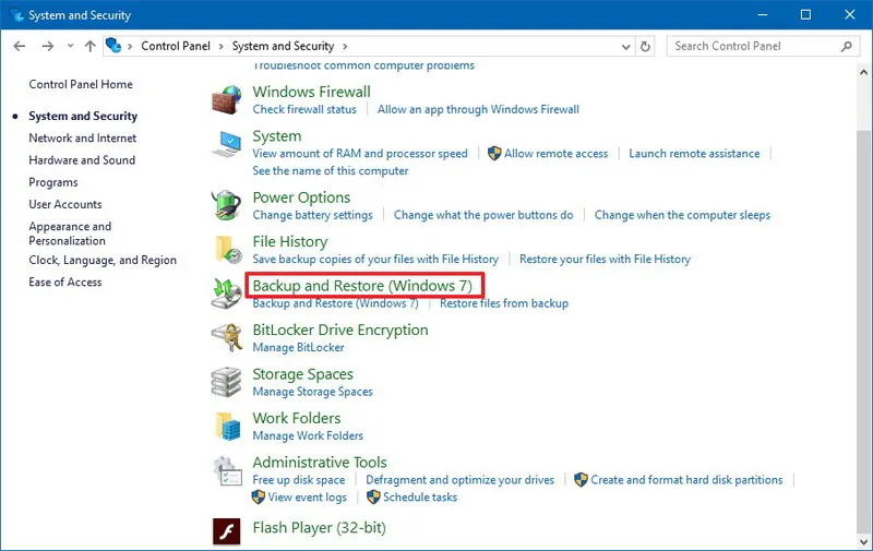 Hướng dẫn tạo bản sao lưu toàn bộ hệ thống Windows 10