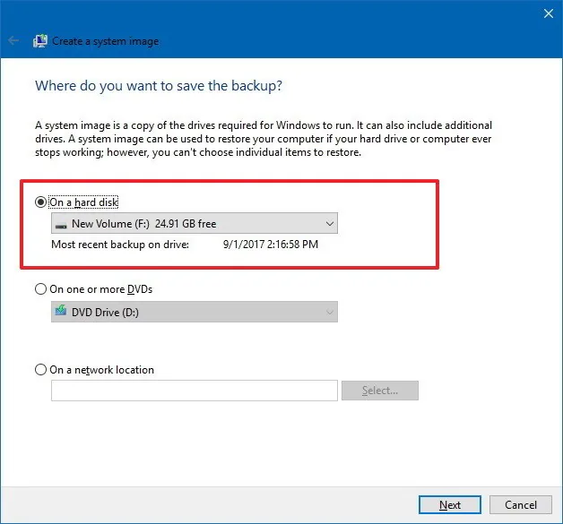 Hướng dẫn tạo bản sao lưu toàn bộ hệ thống Windows 10